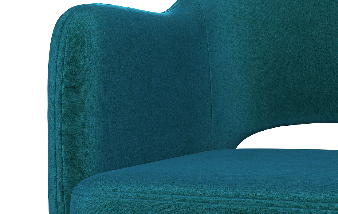 Стул Берта Т велюр конфетти изумруд/Цвет металл белый